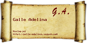 Galle Adelina névjegykártya